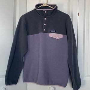 Patagonia Gray Purple & Pink Color Block Synchilla (M)